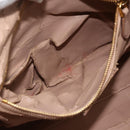 PRADA Handtas Leer 2way Grijs Goud Auth bs34637-26