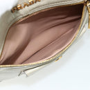PRADA Handtas Leer 2way Grijs Goud Auth bs34637-27