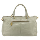 PRADA Handtas Leer 2way Grijs Goud Auth bs34637-2