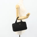 PRADA Hand Bag Nylon Black Silver Auth bs34638-26