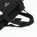 PRADA Hand Bag Nylon Black Silver Auth bs34638-7