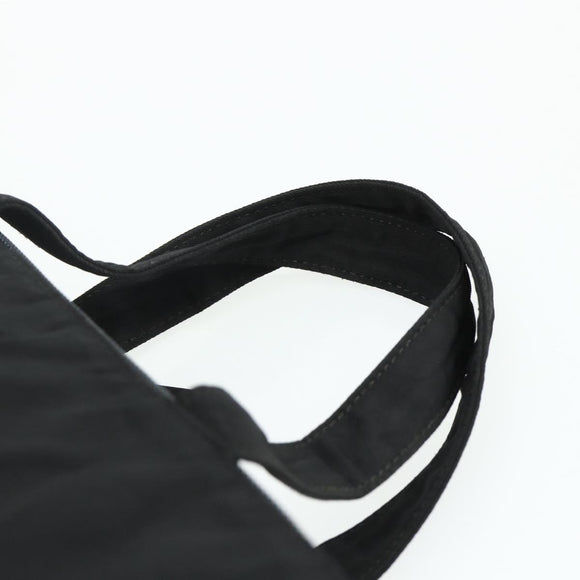 PRADA Hand Bag Nylon Black Silver Auth bs34638