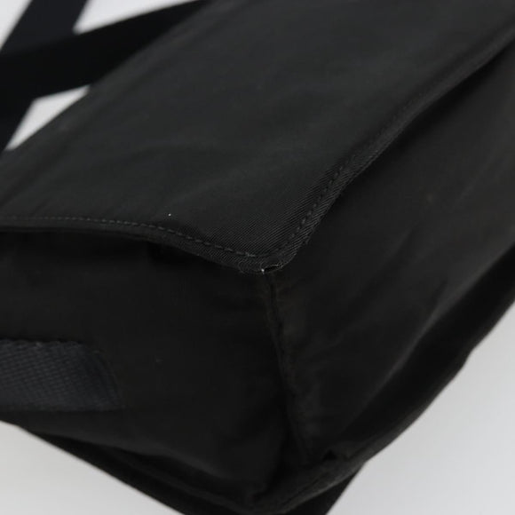 PRADA Shoulder Bag Nylon Black Silver Auth bs34639