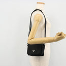 PRADA Shoulder Bag Nylon Black Silver Auth bs34639-23