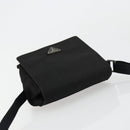 PRADA Shoulder Bag Nylon Black Silver Auth bs34639-6