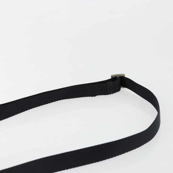 PRADA Shoulder Bag Nylon Black Silver Auth bs34639
