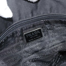 PRADA Tote Bag Nylon Black Silver Auth bs34641-10