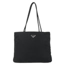 PRADA Tote Bag Nylon Black Silver Auth bs34641-13