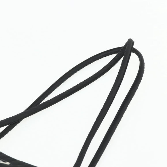 PRADA Tote Bag Nylon Black Silver Auth bs34641