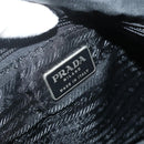 PRADA Hand Bag Nylon Black Silver Auth bs34642-10