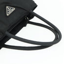 PRADA Hand Bag Nylon Black Silver Auth bs34642-7