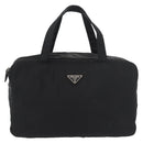 PRADA Hand Bag Nylon Black Silver Auth bs34643A-13
