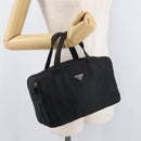 PRADA Hand Bag Nylon Black Silver Auth bs34643A-29