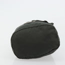 PRADA Drawstring Pouch Nylon Khaki Silver Auth bs34644-7