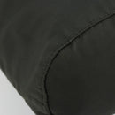 PRADA Drawstring Pouch Nylon Khaki Silver Auth bs34644-9