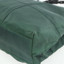 PRADA Chain Tote Bag Nylon Green Silver Auth bs34645-9