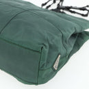 PRADA Chain Tote Bag Nylon Green Silver Auth bs34645-15