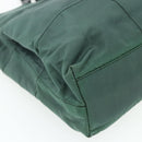 PRADA Chain Tote Bag Nylon Green Silver Auth bs34645-16