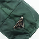 PRADA Chain Tote Bag Nylon Green Silver Auth bs34645-17