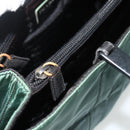 PRADA Chain Tote Bag Nylon Green Silver Auth bs34645-22