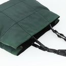 PRADA Chain Tote Bag Nylon Green Silver Auth bs34645-6
