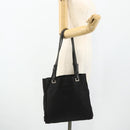 PRADA Tote Bag Nylon Black Silver Auth bs34646-27