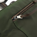 PRADA Tote Bag Nylon Khaki Silver Auth bs34647-17