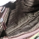 PRADA Tote Bag Nylon Khaki Silver Auth bs34647-11