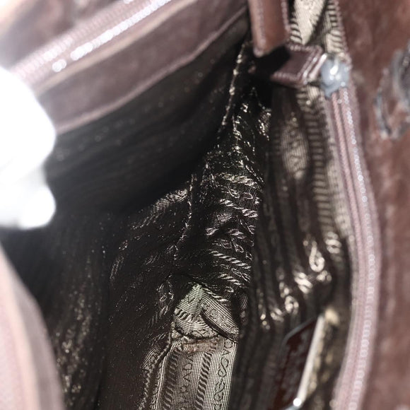 PRADA Tragetasche Nylon Khaki Silber Auth bs34647