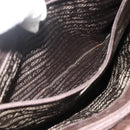 PRADA Tote Bag Nylon Khaki Silver Auth bs34647-22