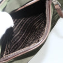 PRADA Tote Bag Nylon Khaki Silver Auth bs34647-26