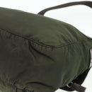 PRADA Shoulder Bag Nylon Khaki Silver Auth bs34648-12