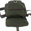 PRADA Shoulder Bag Nylon Khaki Silver Auth bs34648-19
