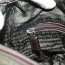 PRADA Shoulder Bag Nylon Khaki Silver Auth bs34648-26
