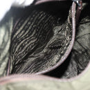 PRADA Shoulder Bag Nylon Khaki Silver Auth bs34648-27