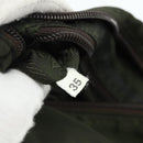 PRADA Shoulder Bag Nylon Khaki Silver Auth bs34648-30