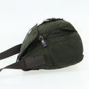 PRADA Shoulder Bag Nylon Khaki Silver Auth bs34648-4