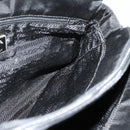 PRADA Chain Tote Bag Nylon Black Silver Auth bs34649-20