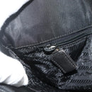 PRADA Chain Tote Bag Nylon Black Silver Auth bs34649-22