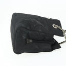 PRADA Chain Tote Bag Nylon Black Silver Auth bs34649-4