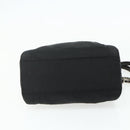 PRADA Chain Tote Bag Nylon Black Silver Auth bs34649-5
