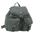 PRADA Backpack Nylon Gray Silver Auth bs34650-1