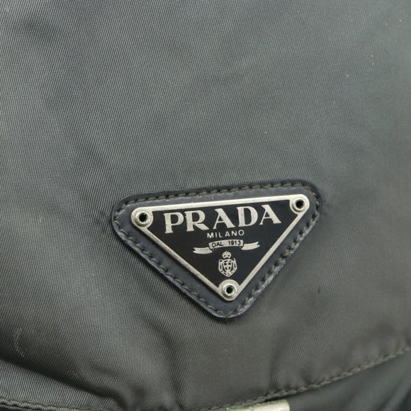 PRADA Backpack Nylon Gray Silver Auth bs34650