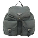 PRADA Backpack Nylon Gray Silver Auth bs34650-13