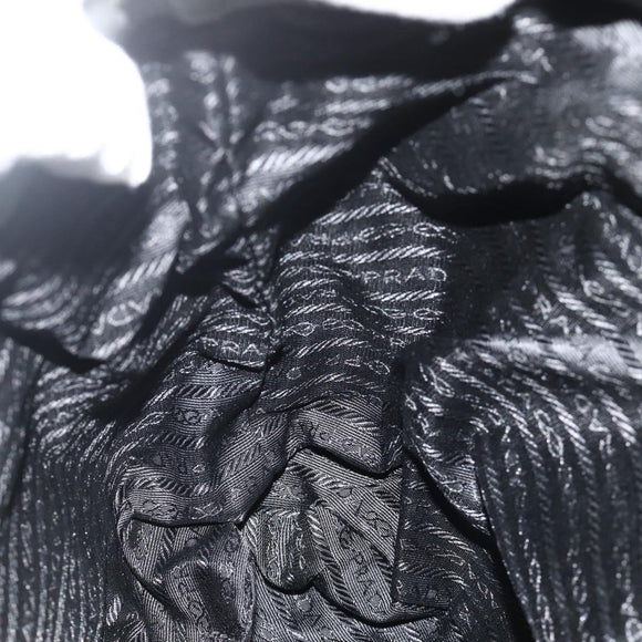 PRADA Backpack Nylon Gray Silver Auth bs34650