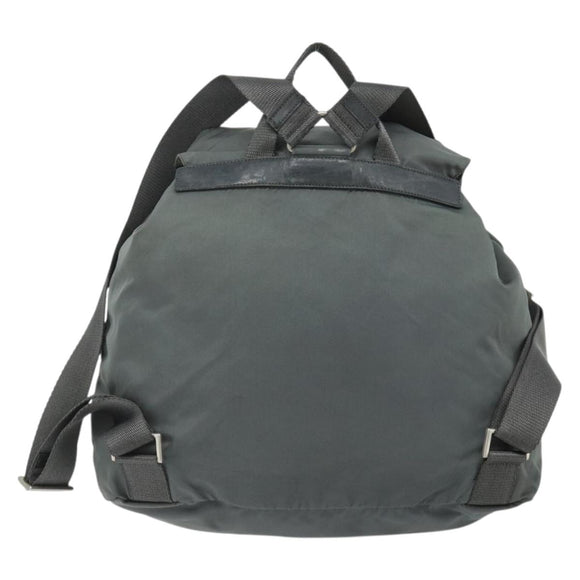 PRADA Backpack Nylon Gray Silver Auth bs34650