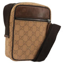 GUCCI GG Canvas Shoulder Bag Beige Silver 101680 Auth bs34651-1