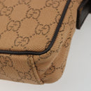 GUCCI GG Canvas Shoulder Bag Beige Silver 101680 Auth bs34651-9