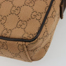 GUCCI GG Canvas Shoulder Bag Beige Silver 101680 Auth bs34651-15