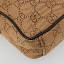 GUCCI GG Canvas Shoulder Bag Beige Silver 101680 Auth bs34651-16